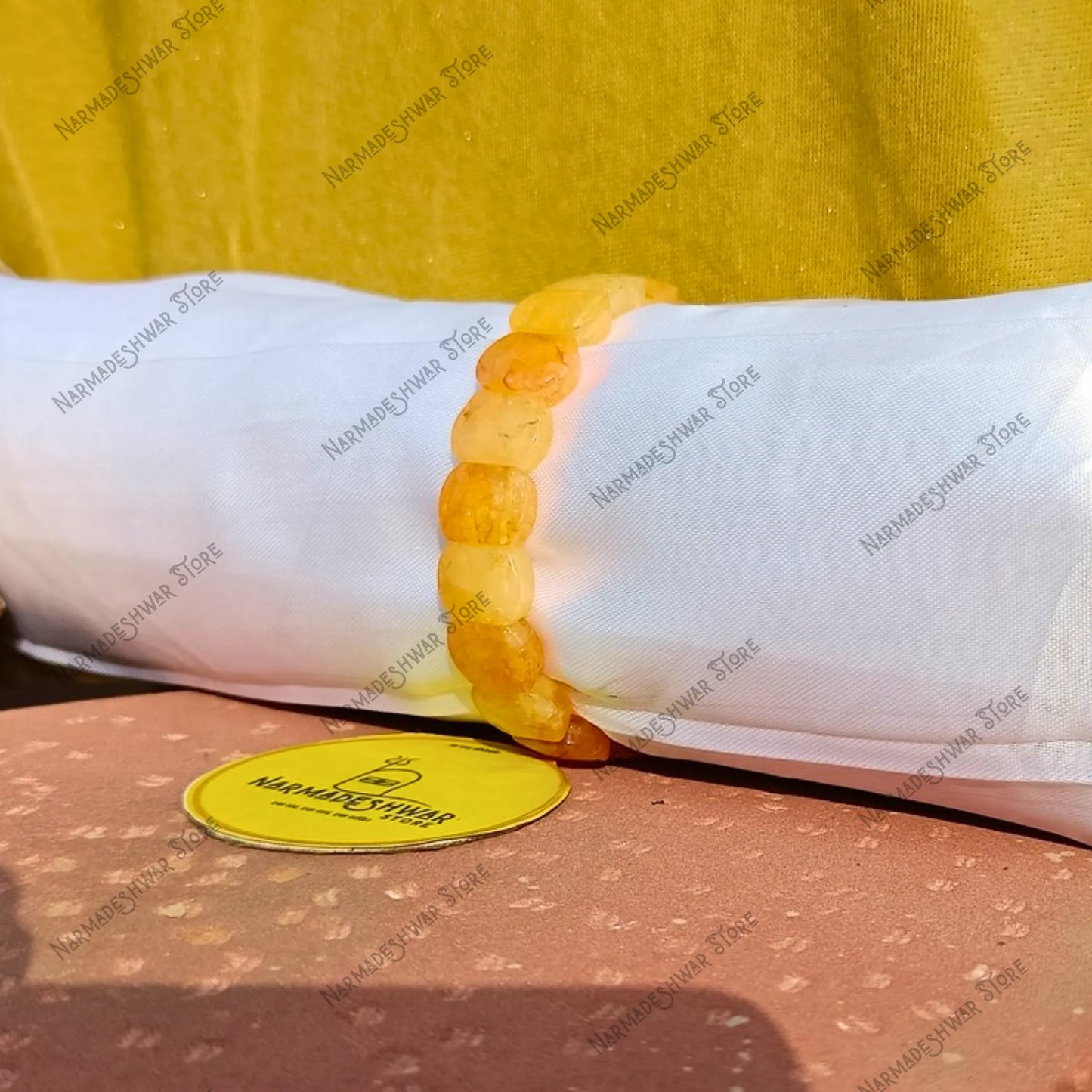 Citrine Bracelet, धन का रत्न, अभिमंत्रित ब्रैसलेट, Lakshmi Bracelet, Wealth Crystal India, Money Manifestation Stone, Business Growth Bracelet, Prosperity Crystal, Citrine India, Narmadeshwar Store Citrine