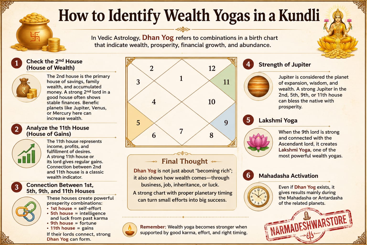 How to Identify Wealth Yogas in a Kundli