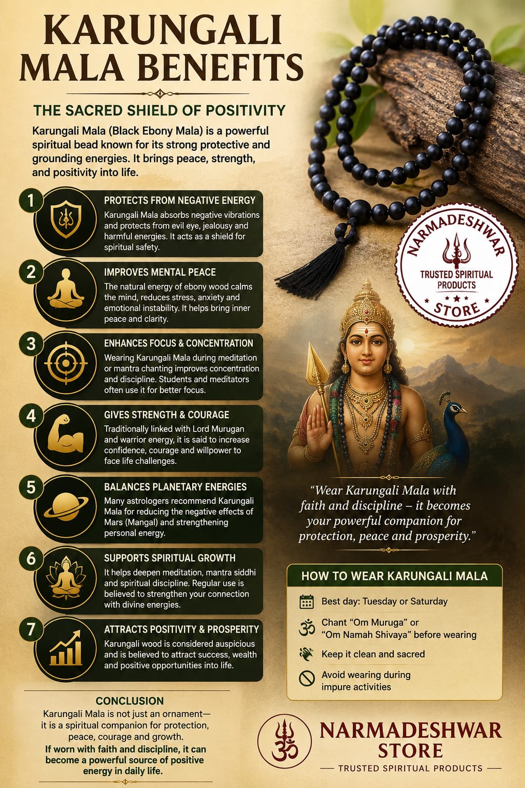 Karungali Mala Benefits