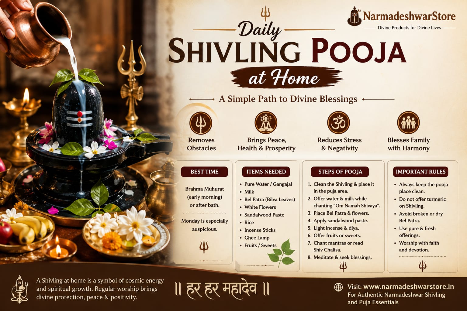 Why Should You Do Daily Shivling Pooja? Benefits, Rituals & Hidden Secrets