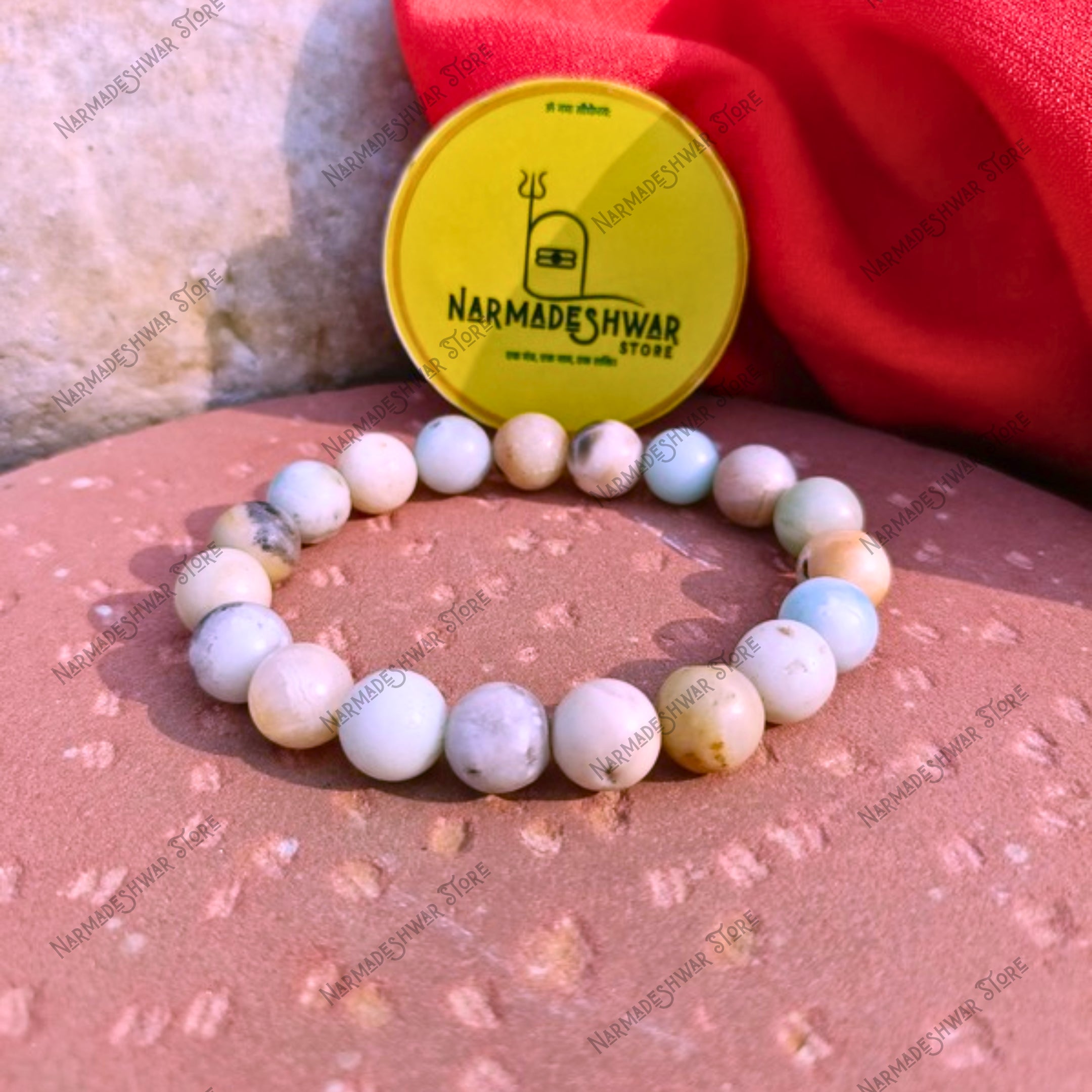 Genuine Amazonite Stone Bracelet Close View