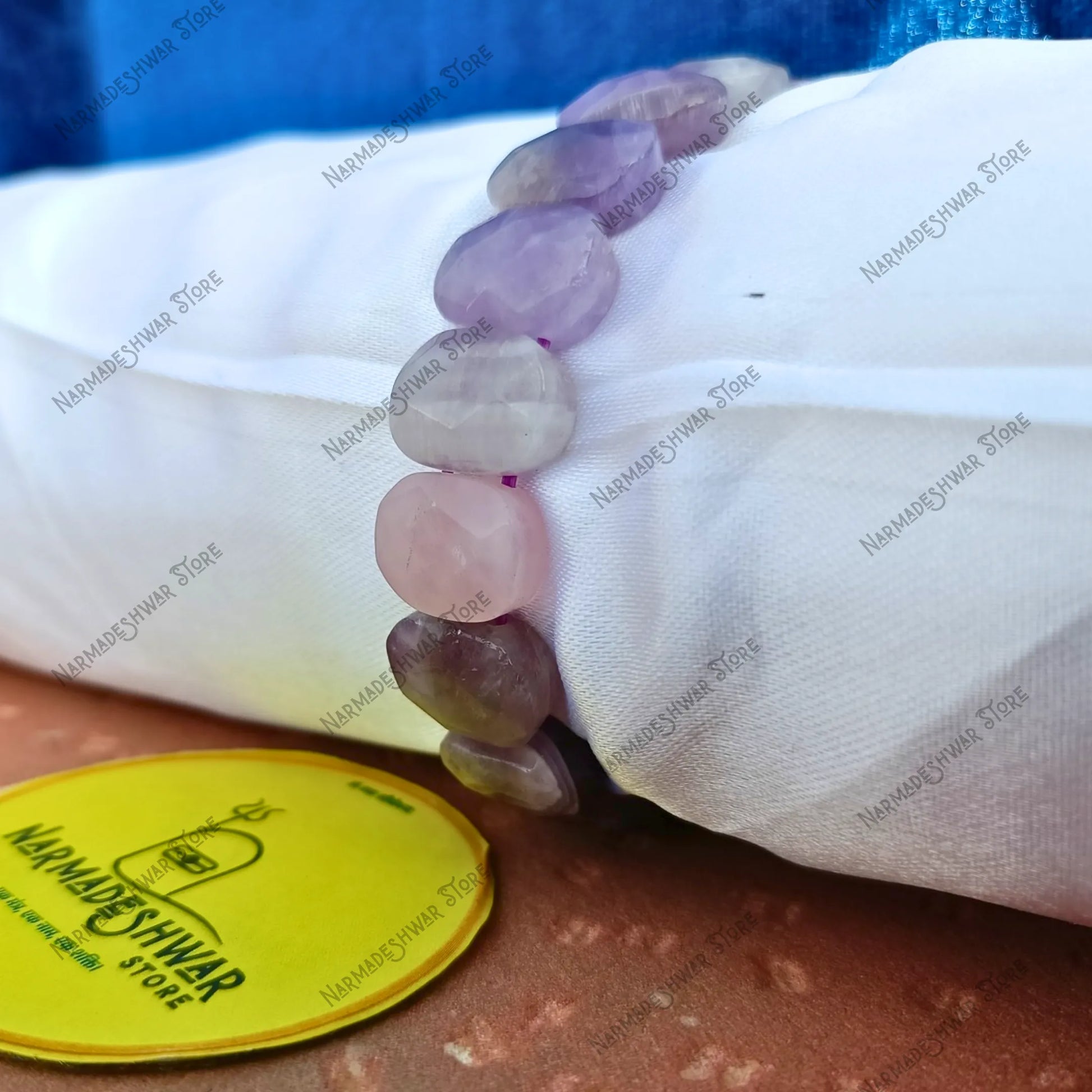 Amethyst Bracelet, Narmadeshwar Store Amethyst, Natural Amethyst Stone, Calming Crystal Bracelet, Intuition Stone Bracelet, Overthinking Relief Bracelet, Anxiety Healing Crystal, Crown Chakra Bracelet, Third Eye Chakra Stone, Purple Crystal Bracelet, Name Energized Bracelet, Spiritual Healing Stones India, Crystal for Sleep and Calmness