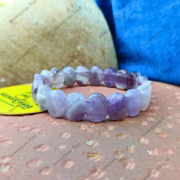 Natural Amethyst Crystal Bracelet Purple Healing Stone