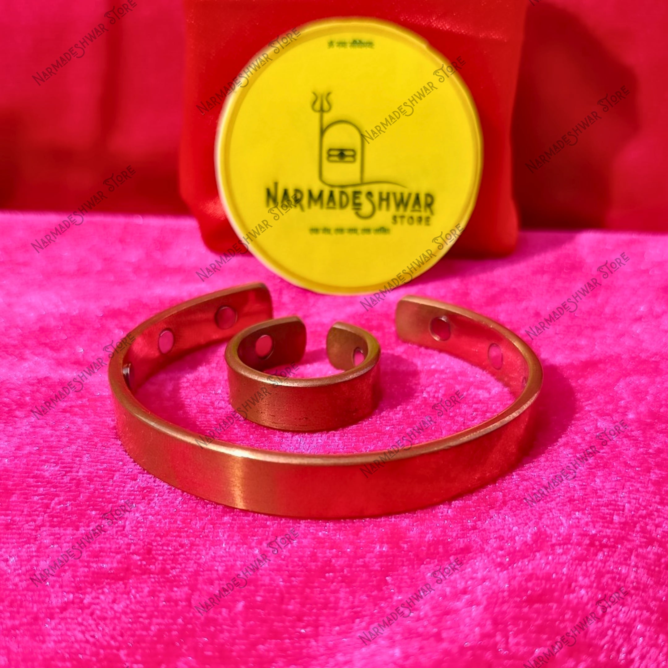 BP and Sugar Control Copper Bracelet And Ring Set pure copper