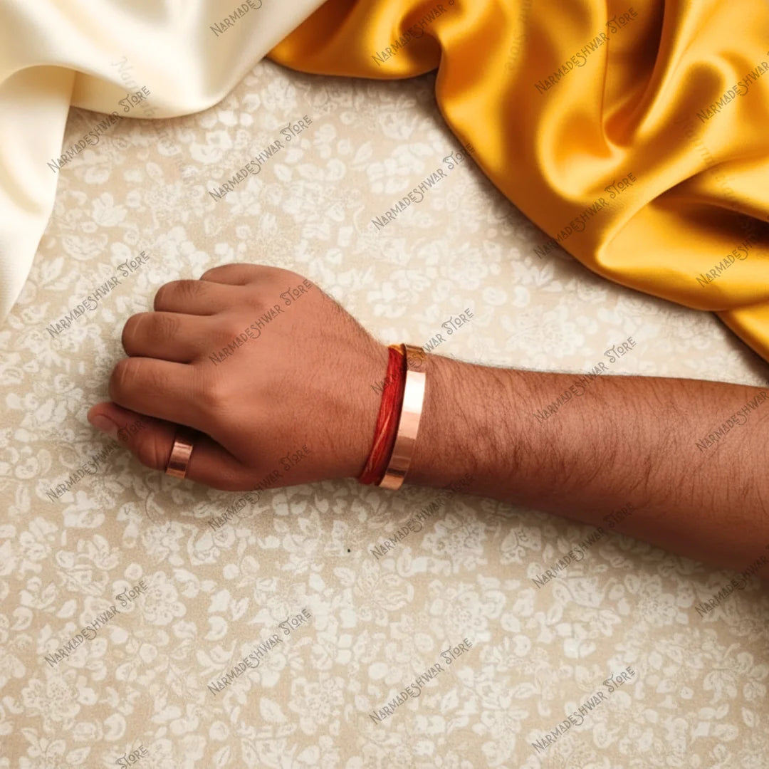 बीपी और शुगर कंट्रोल कपर ब्रेसलेट व रिंग सेट – वैदिक धातु चिकित्सा से निर्मित | हेल्थ, एनर्जी और बैलेंस के लिए विशेष