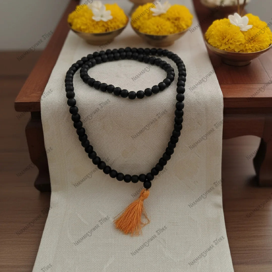 Black Ebony Mala Karungali wooden beads Vedic energized