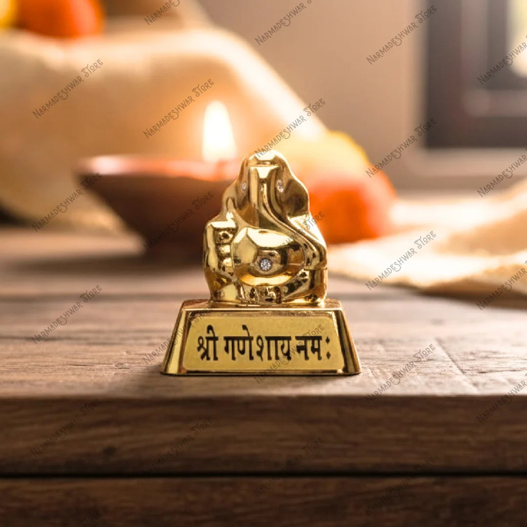 श्री गणेशाय नमः गोल्डन गणेश मूर्ति | सफलता, समृद्धि और बुद्धि का दिव्य प्रतीक
