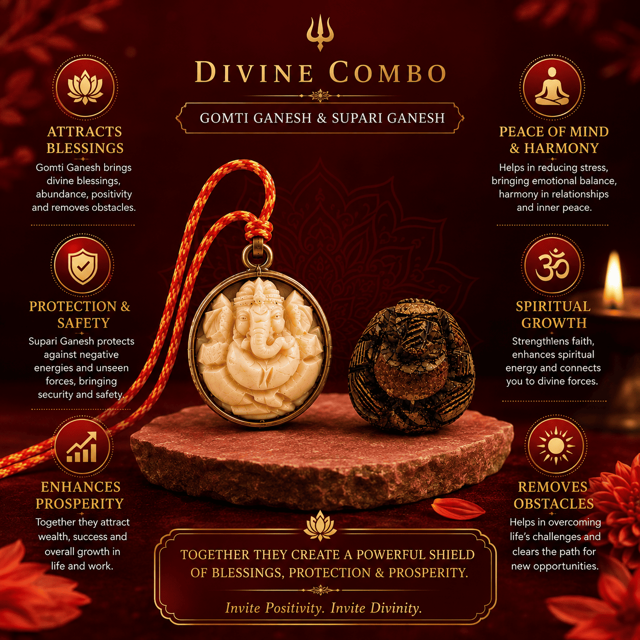 Gomti Ganesh Locket with FREE Supari Ganesh