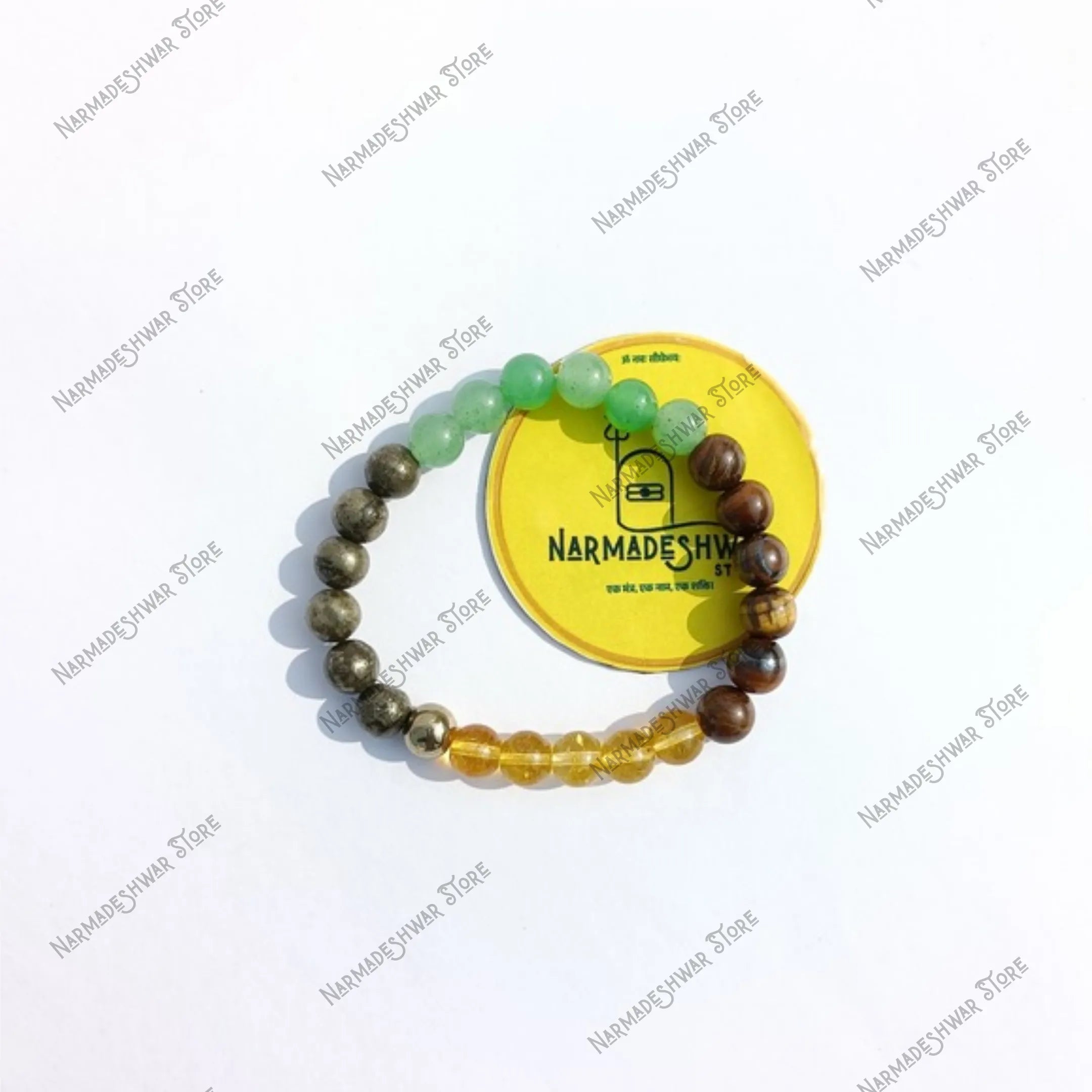 Money attraction gemstone bracelet by Narmadeshwar Store