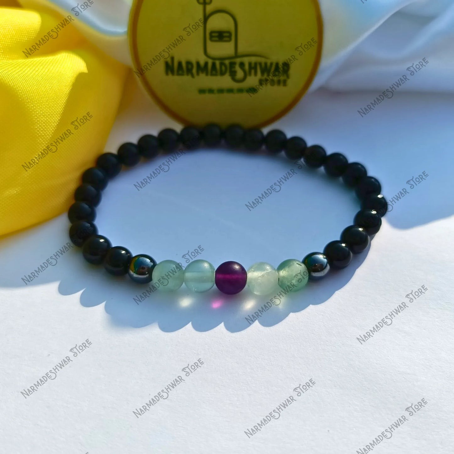 Special Nazar Dosh Bracelet, Abhimantrit Nazar Bracelet, Narmadeshwar Store Protection, Evil Eye Removal Bracelet, Fluorite Nazar Bracelet, Black Protection Beads, Nazar Suraksha Bracelet, Negativity Removal Bracelet, Spiritual Protection India, Nazar Dosh Nivaran