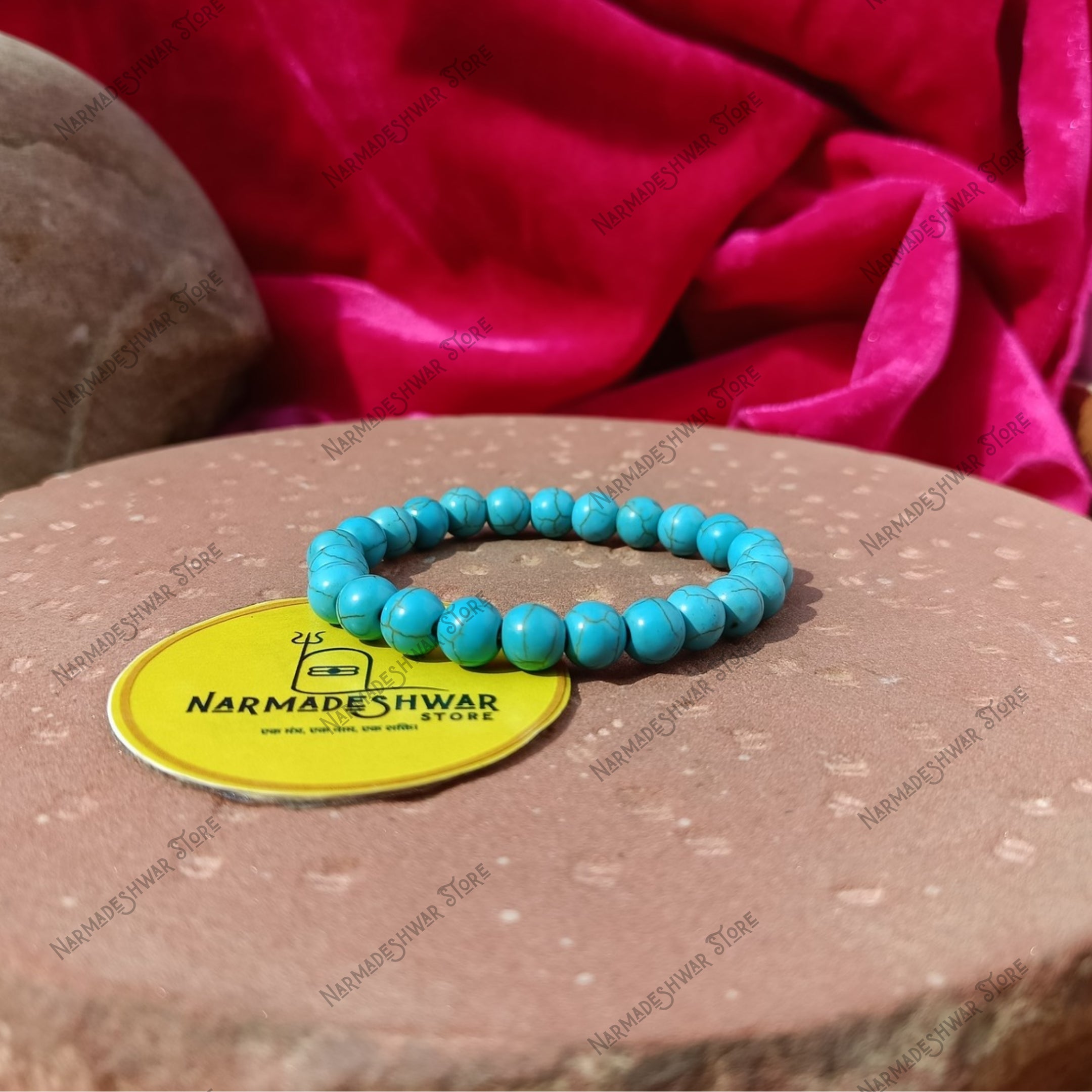 Firoza turquoise bracelet worn on wrist
