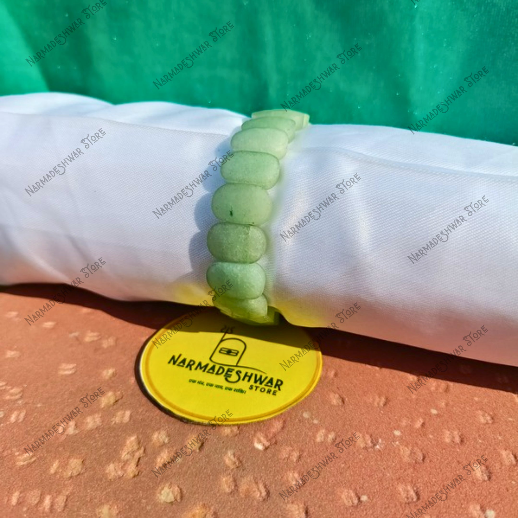 Green Aventurine healing bracelet worn on wrist