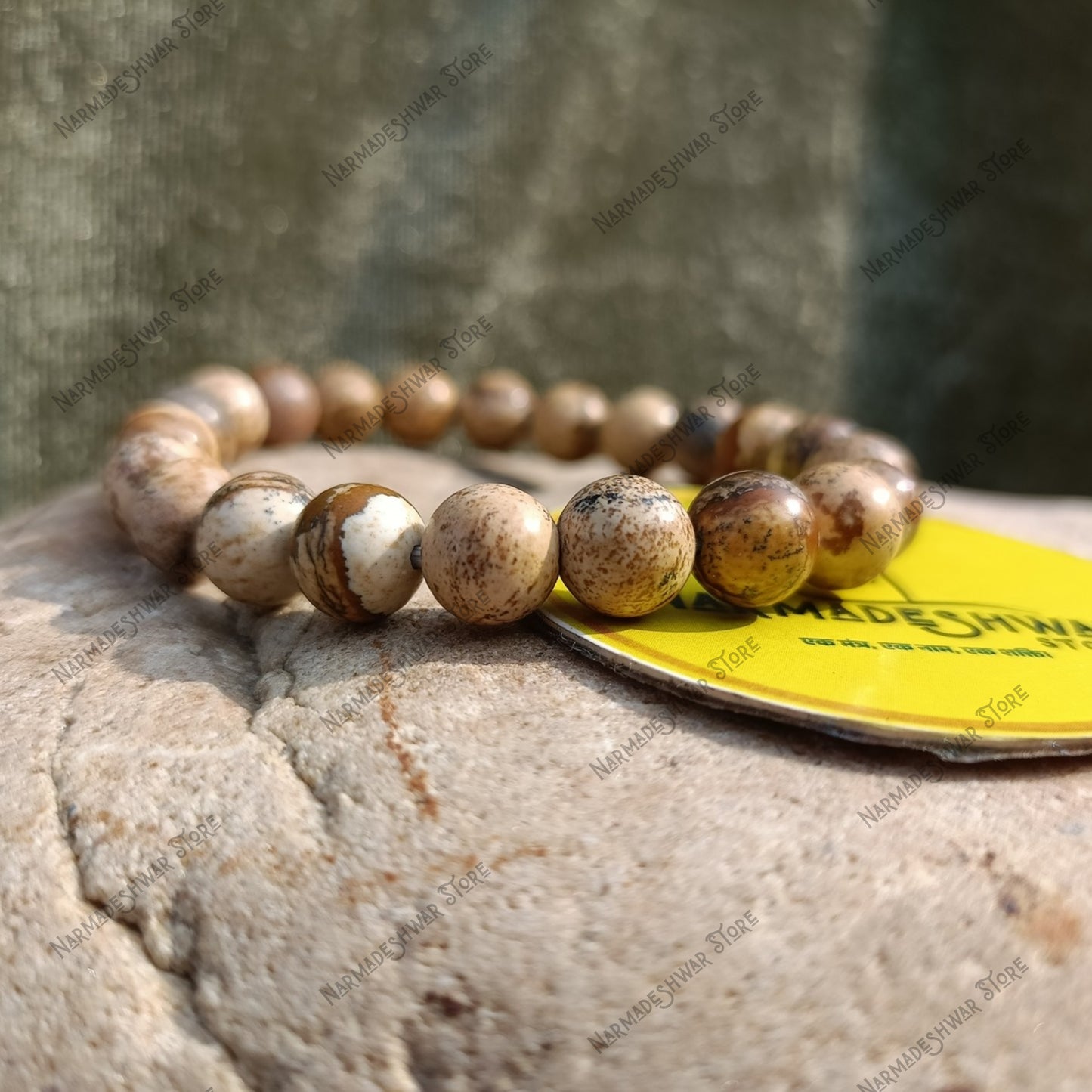 Jasper Bracelet, Natural Jasper Stone Bracelet, Narmadeshwar Store Bracelet, Naam Se Abhimantrit Bracelet, Dr Prabhat Jain Recommended, Earth Energy Bracelet, Emotional Healing Bracelet, Anxiety Relief Bracelet, Grounding Bracelet, Negativity Cleanse Bracelet, Stress Relief Bracelet, Stability Bracelet