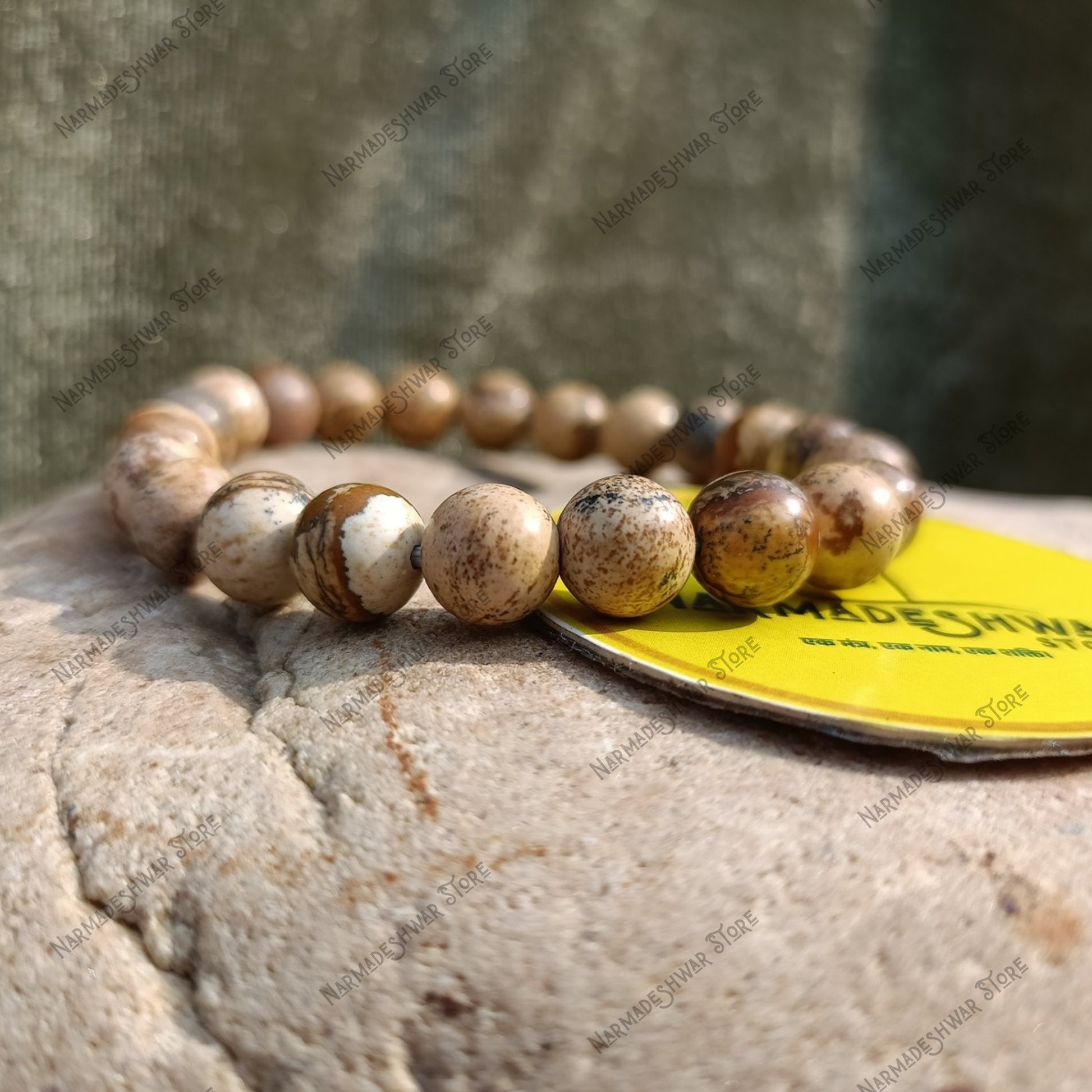 Jasper Bracelet, Natural Jasper Stone Bracelet, Narmadeshwar Store Bracelet, Naam Se Abhimantrit Bracelet, Dr Prabhat Jain Recommended, Earth Energy Bracelet, Emotional Healing Bracelet, Anxiety Relief Bracelet, Grounding Bracelet, Negativity Cleanse Bracelet, Stress Relief Bracelet, Stability Bracelet