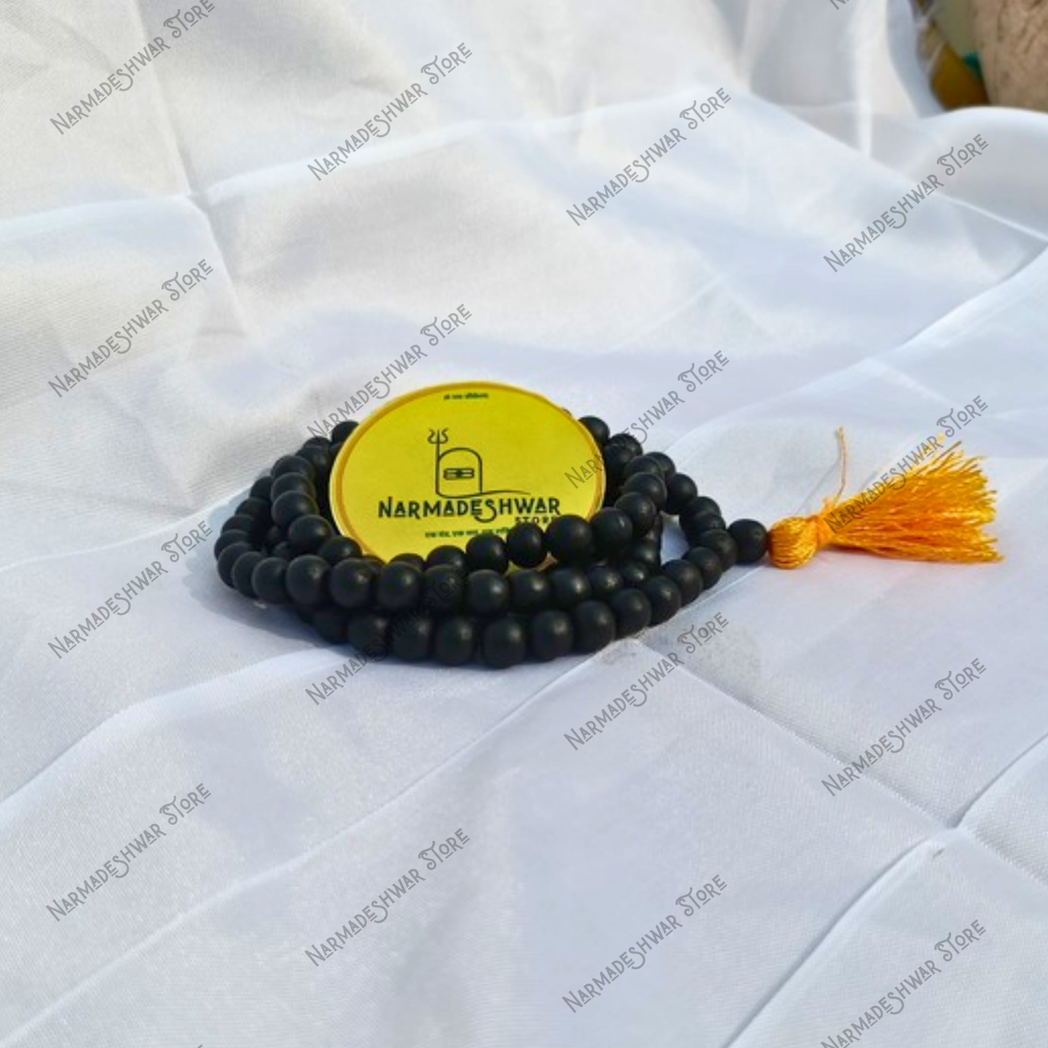 Karungali Mala beads close up ebony wood protection mala