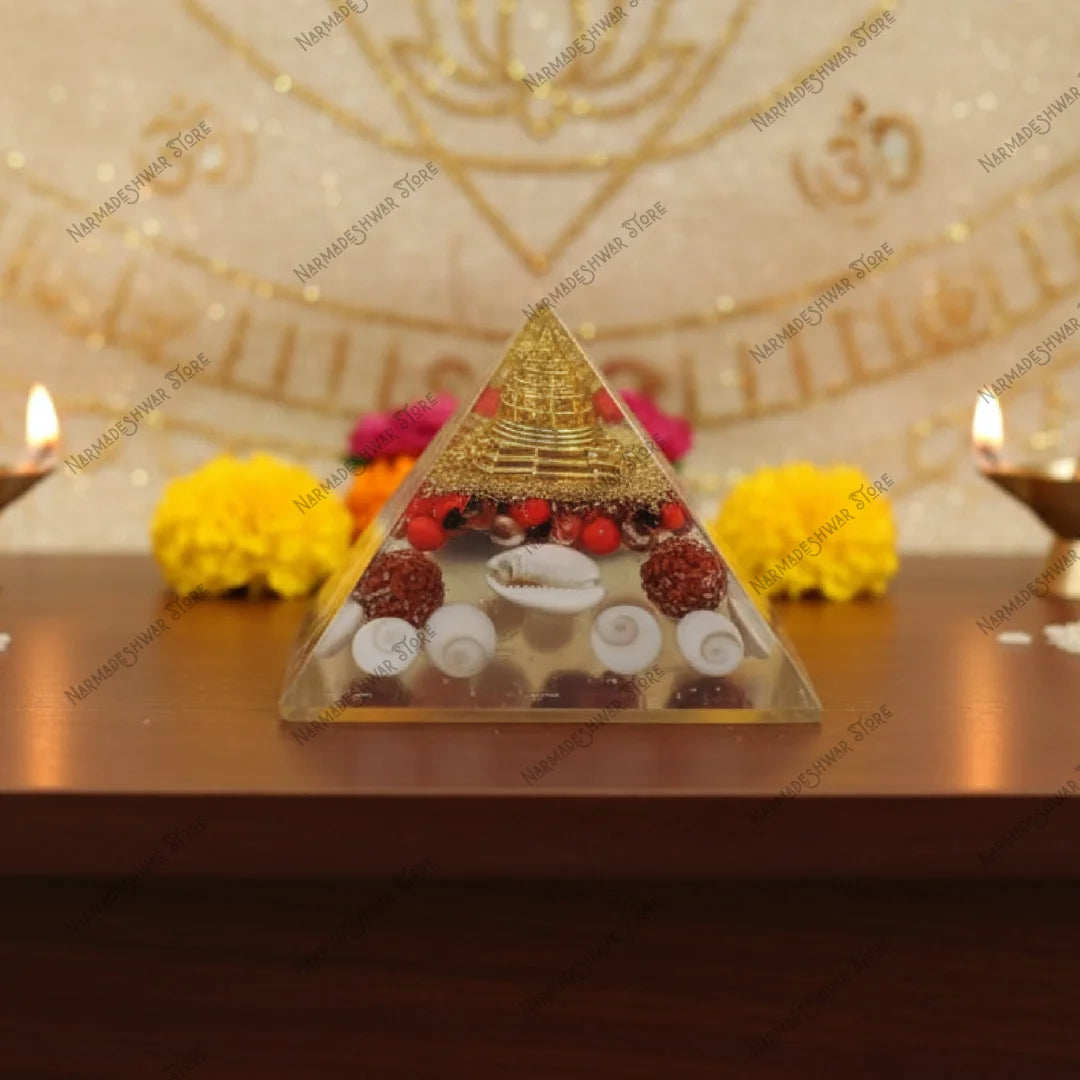 Lakshmi Pyramid with Shri Yantra Vedic Energized for Wealth and Prosperity