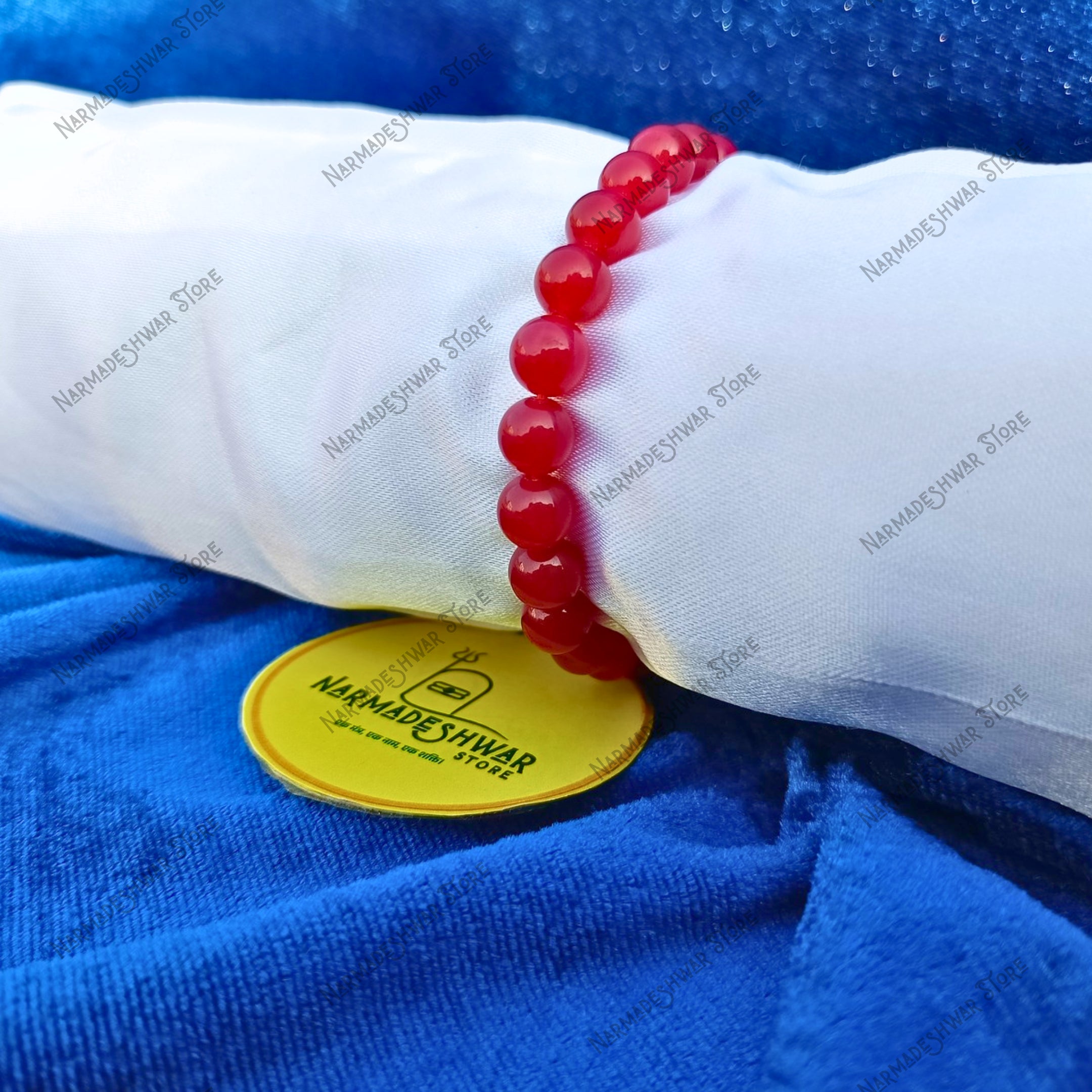 Energized Red Agate Bracelet by Narmadeshwar Store