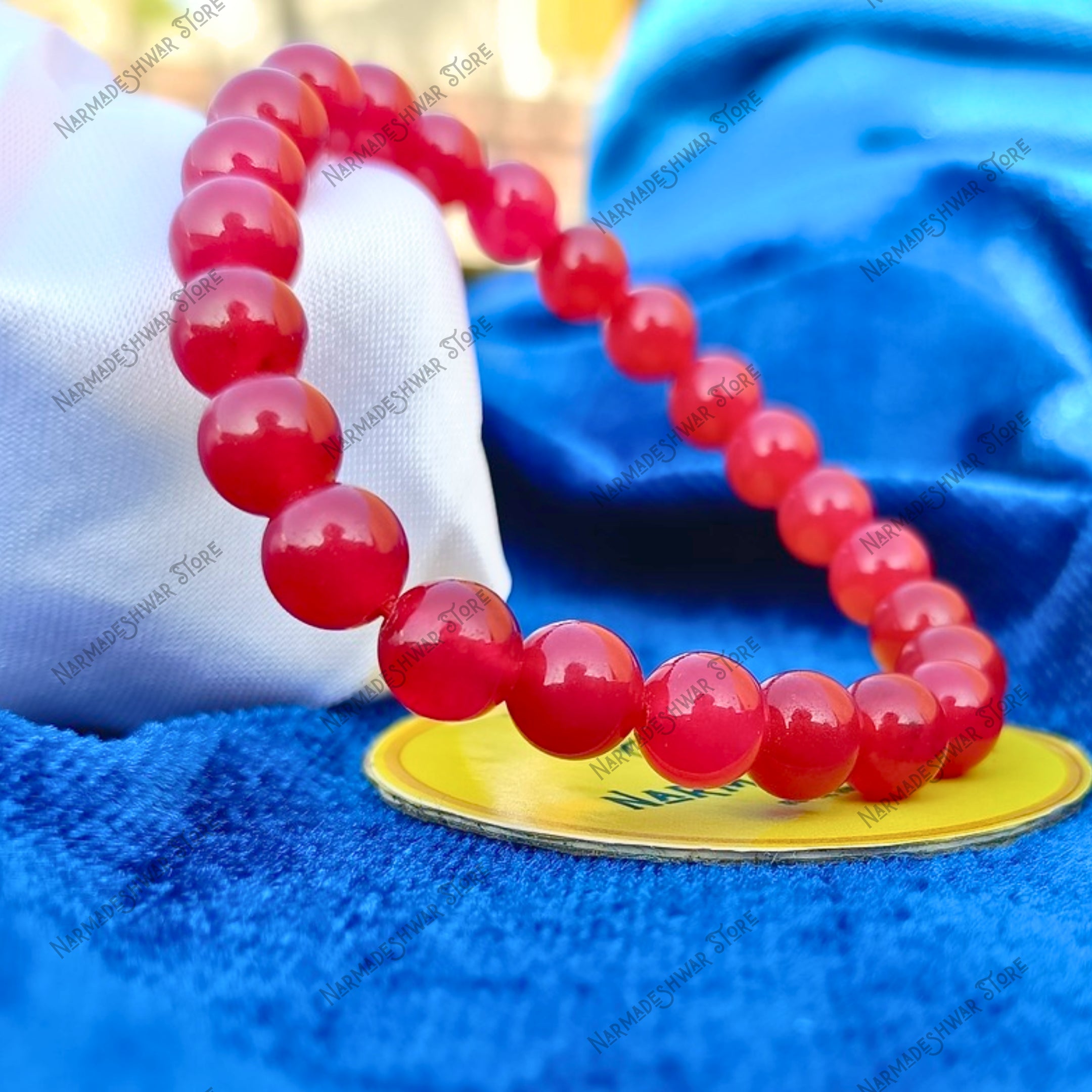Energized Red Agate Bracelet by Narmadeshwar Store
