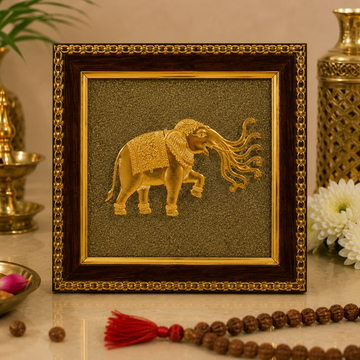 Royal Elephant Wall Frame for Positive Energy, Good Luck & Vastu Decor