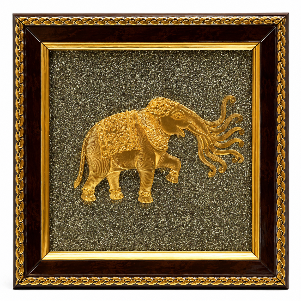 Royal Elephant Wall Frame for Positive Energy, Good Luck & Vastu Decor