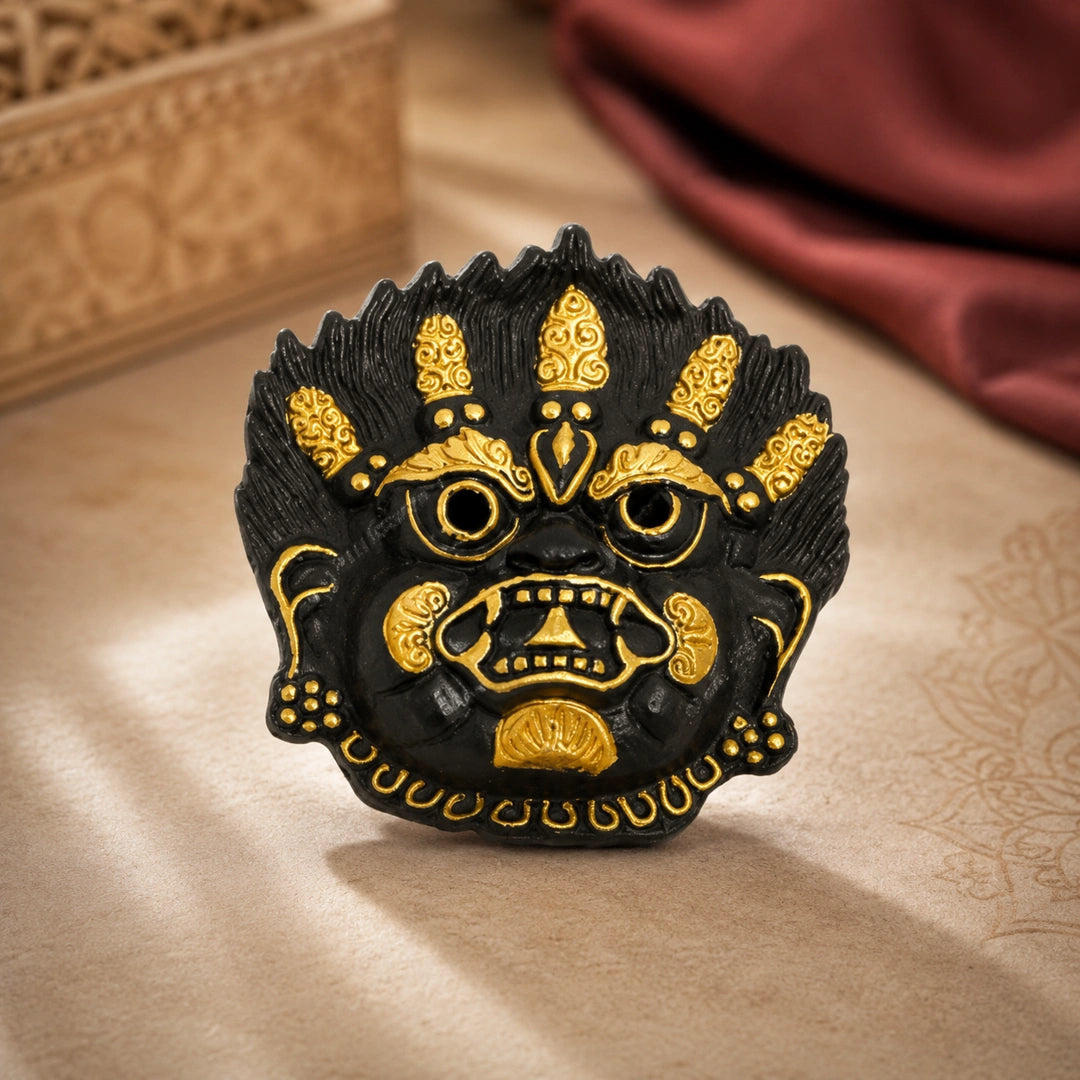 Divine Kal Bhairav Mask for Protection, Positivity & Vastu Balance | Spiritual Wall Decor for Home & Office