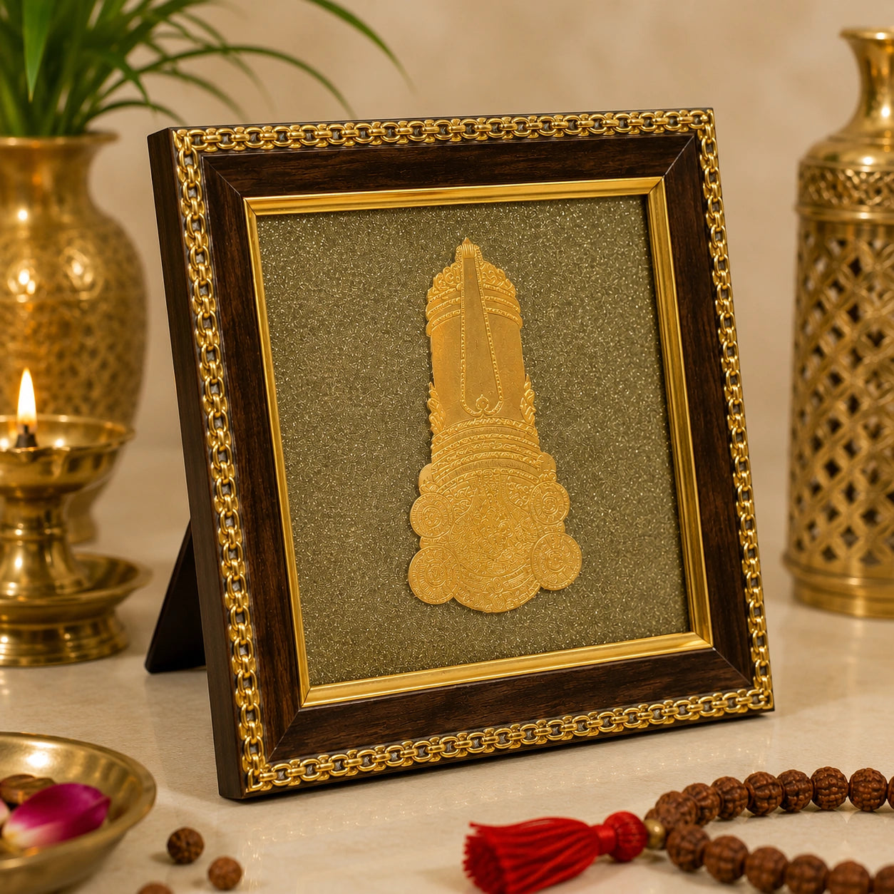 Money Magnet Pyrite Frame – Wealth Attraction & Prosperity Decor