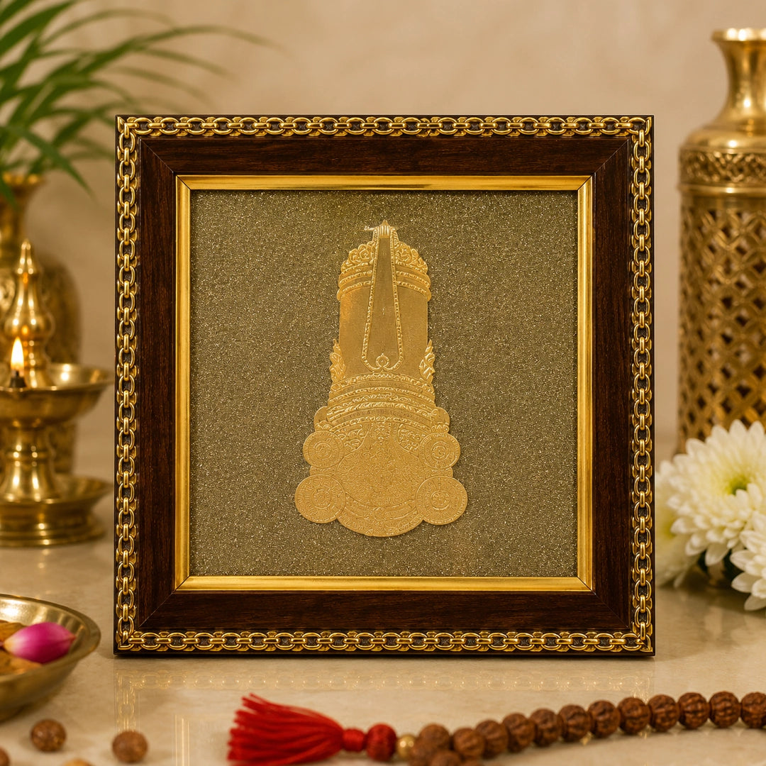 Money Magnet Pyrite Frame – Wealth Attraction & Prosperity Decor
