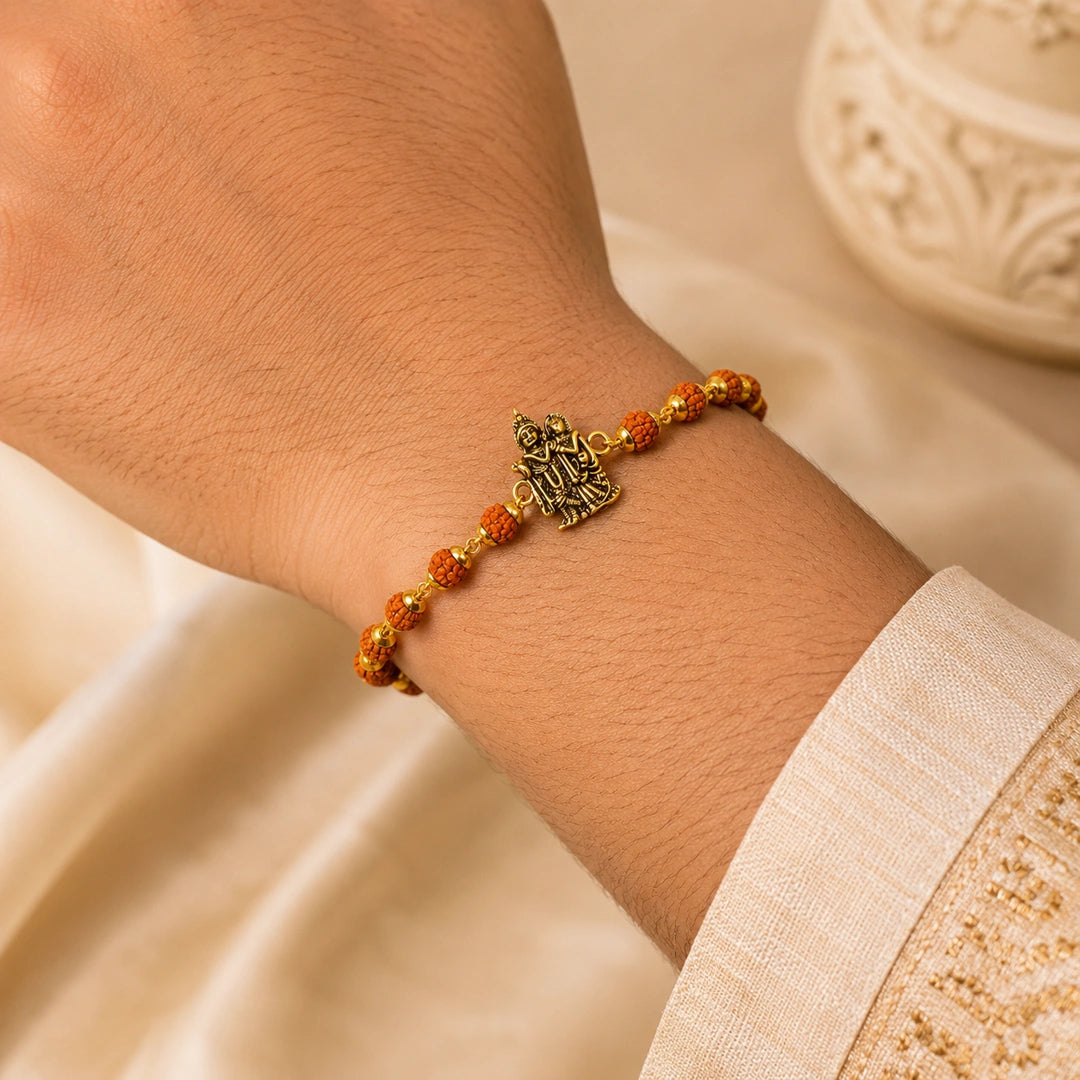 Radha Krishna Rudraksha Bracelet- for Love & Harmony