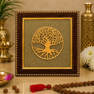 Golden Tree of Life Frame – Vastu Wall Decor for Prosperity & Positive Energy